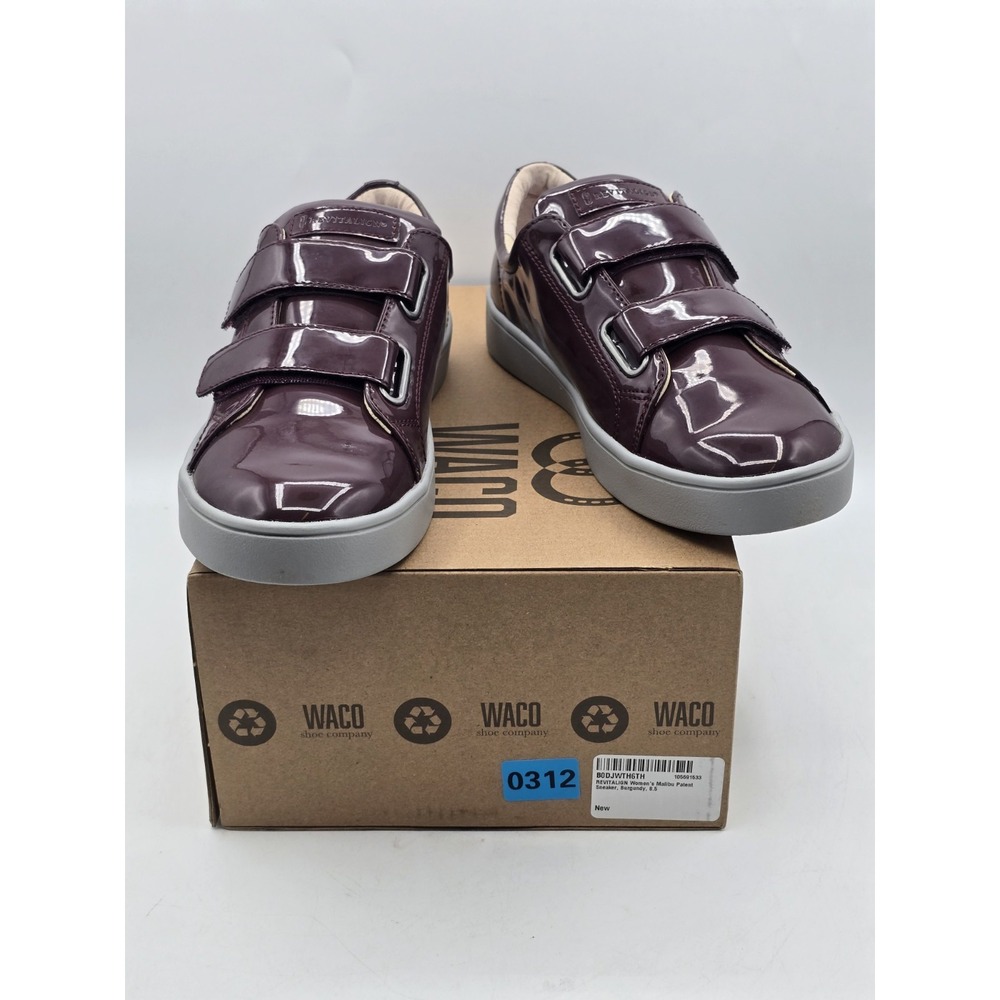NEW Revitalign Orthotic BURGUNDY Sneakers Malibu Bella Patent Sz 8.5D